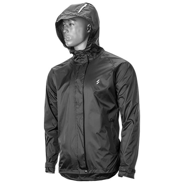 Rain Coat Cycling Waterproof Jacket Rain Suit Top High Viz Black Unisex running